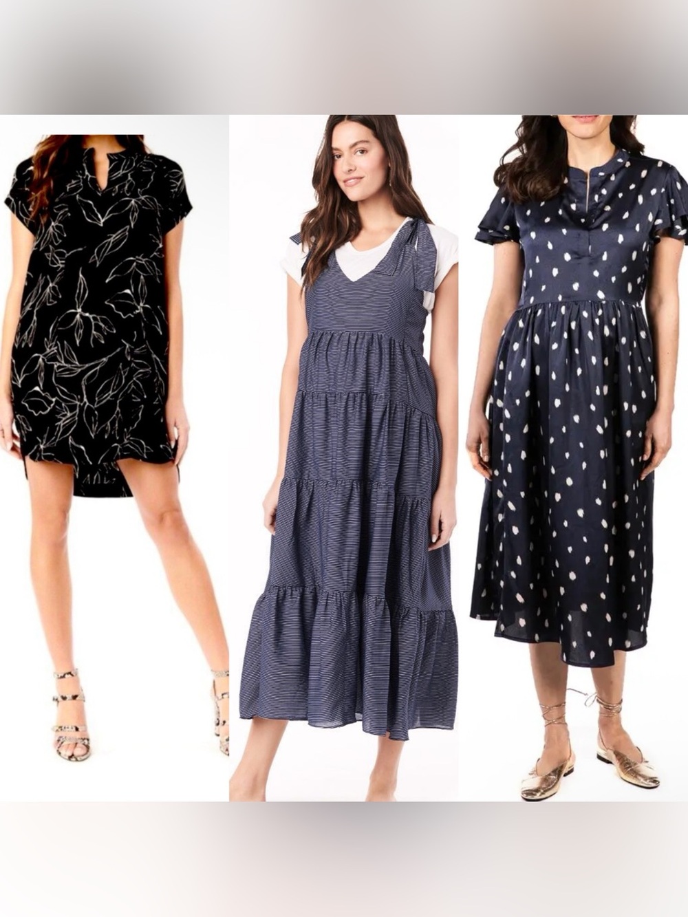 Loyal Hana maternity nursing dresses lot of 3 size SM and MD